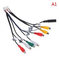 Android radijo automobiliniai priedai Rca išvesties laidas Aux-In mikrofono adapteris black