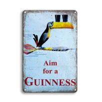 Guinness Corona Cocktail RUM Metalinė iškaba Skardos iškaba Vintažinės išvaizdos namų baro dekoravimo priedai Sienų meno plakatai ir spaudiniai 20x30cm