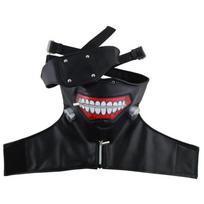 Scione Anime Tokyo Ghoul Kaneki Ken Kinkiken Mask Cosplay Rekvizitai Helovino vakarėlio kaukių priedai PU black