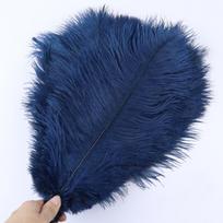 10vnt /Stalas Natūralių baltų stručio plunksnų vestuvių namų puošmena 15-20cm /25-30cm /30-35cm Stručio plunksnų stalo centrinė amatai 15-20cm tamsiai mėlyna spalva
