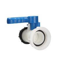 62/75 mm plastikinis IBC bako bako drugelio prijungimo vožtuvas čiaupo vandens nuleidimo adapteris DN50 blue