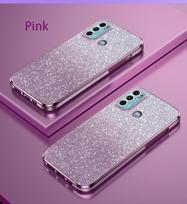 Prabangus gradientinis blizgus dengtas dėklas Motorola Moto G53 E32 E6S E13 E22 E22i G72 G73 G13 G23 G31 G71S G62 silikoninis galinis dangtelis For Moto E13 rožinė
