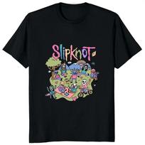 Streetwear Slipknots Marškinėliai Su Spauda Grafiniai Marškinėliai Kasdieniai Marškinėliai Juokingi Sunkaus Metalo Grupės Marškinėliai Vyrams Muzika Animacinis Slipknots L gray