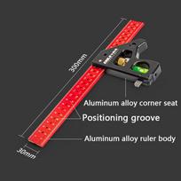 1pc Universal Woodworking Combination Angles Finders Lightweight Measuring Tool Precise 90/45 Degree Angles Ruler Carpenter Tool red