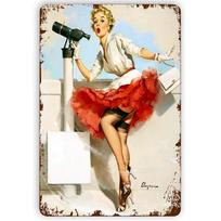 Senoviniai metaliniai ženklai Pinup Girls Sienų dekoras vonios kambariui Skalbimas Vyras Urvas Namai Barai Garažas Kavinė Klubai Retro plakatai Plakatai L bordinė