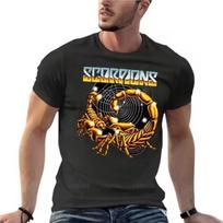 Scorpions Rock Heavy Metal Band Logo O Neck Short Sleeved Shirt Oversized T-Shirt Mens Clothes 3D Print Streetwear Large Size Tops Tee M juoda