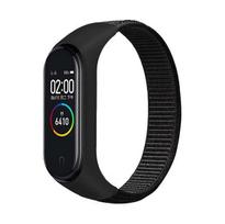 Keičiamas apyrankės dirželis Xiaomi Mi Band 5 4 3 nailoninis dirželis riešui sportinė apyrankė Mi Band 4 5 Miband 4 3 5 Band4 išmaniojo laikrodžio dirželis For MiBand 4 3 black