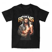 Roman Reigns imtynių nugalėtojo aksesuarai Marškinėliai vyrams moterims Vintažiniai grynos medvilnės drabužiai su grafiniu spaudiniu XXXL juoda