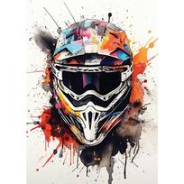 Vandeniniais dažais purvo dviratis Motokrosas Drobės tapybos plakatai Spaudiniai Motociklas Sieninis paveikslas kambariui Namų dekoras Cuadros 60cm×90cm NoFrame