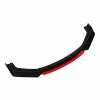 6PCS Front Bumper Lip Separator With Red Front Lip Glossy Black Bumper Lip Diffuser Splitter Universal For Accord Civic black