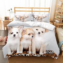Mielos Šunys Gyvūnas 3D Patalynės Komplektai Mielas Haskis Antklodės Užvalkalo Komplektas Vaikams Pagalvės užvalkalas Augintiniai Šuo cot size 70x130cm2pc