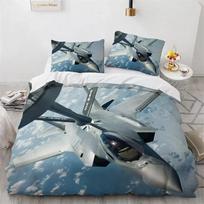 Airplane Microfiber Flying Plane 3D Duvet Cover Bedding Set Comforter Linen Pillowcases Home Decor Single Double Twin King Queen 70x133cm 2pcs beige