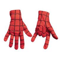 Ryški vaikų Žmogaus-voro kaukė, pilnos galvos kostiumas su minkštomis pirštinėmis Helovino linksmybėms 1 Pair Gloves-Cotton（50%） red