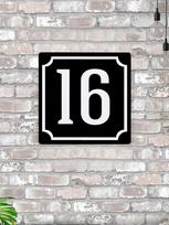 Namų Numeris 30 Klasikinis Juodas Metalinis Ženklas 20x20cm, Modernus Durų Sienų Dekoras black