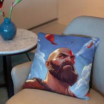 Game G-God of War Ragnarok Cushion Cover 2-in-1 Reversible Plush Pillow Cover | Car/Sofa/Bed | Perfect Gift 24x24Inch