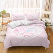 Patalynės komplektas My Melody Antklodės užvalkalas Paauglių miegamasis 100% poliesteris Dekoras Itin minkštas Patogus Vaikų kambarys Naujas Įvairių dydžių 90X200cm white