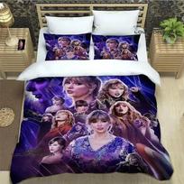 Dainininkės T-Taylor-Swifts Patalynės Komplektai Išskirtinis Lovos Reikmenų Rinkinys Antklodės Užvalkalas Antklodės Komplektas Patalynės Rinkinys Prabangi Gimtadienio Dovana 70x133cm 3pcs white