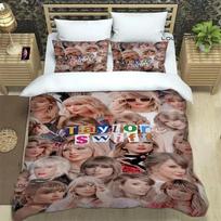 Dainininkės T-Taylor-Swifts Patalynės Komplektai Išskirtinis Lovos Reikmenų Rinkinys Antklodės Užvalkalas Antklodės Komplektas Patalynės Rinkinys Prabangi Gimtadienio Dovana 70x133cm 3pcs