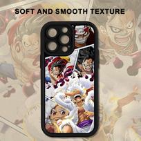 Vienas Gabalas Luffy Šaunus dėklas iPhone XR 17 Air XS Max 16e 15 16 14 Plus 13 12 11 Pro Max Minkštas dangtelis iPhone Air gray