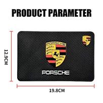 Atsparus vandeniui neslystantis automobilio kilimėlis padėkliukas silikoninis puodelio padėkliukas Porsche Panamera Taycan 911 718 Macan Cayenne Boxster Cayman 918 black
