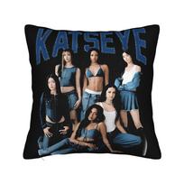 Katseye Printed Pillowcase Cushion Cover  Throw Pillow Cover Warm Bedroom Decorations Zippered Multi Size 12x12in 30X30cm