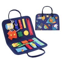 Montessori žaislai vaikams Kūdikio užsiėmimų lenta Kūdikio sagties, užtrauktuko, sagos, raištelių mokymo įrankis Žaislai Sensorinio vystymosi žaidimas mažyliams