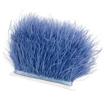FeatherWhite Stručio plunksnų apdailos juosta 8-10cm Natūralios plunksnos 1/2/5/10 Metrų Siuvimo apdailos detalės suknelėms Drabužių dekoravimui Rankdarbiams 1M blue