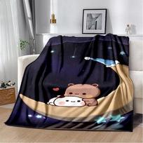 29 stiliaus naujas Bubu Dudu mielas animacinis minkštas flanelinis pledas lovai, miegamajam, sofai, iškylai, metamas pledas užkloti, biuro dovana, vaikams 100x150cm