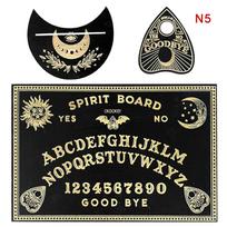 12 colių medinė Ouija lenta Divinacijos švytuoklės lenta Graviruota magiška lenta Metafizinė žinutė Raganos švytuoklės lentos rinkinys beige