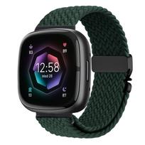 Parachute Strap for Fitbit Versa 4 3 Sense 2 band Accessories replacment nylon Braided belt Bracelet correa Fitbit Versa 4 Strap for Fitbit Sense 1 2 black