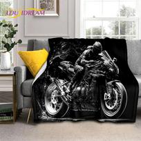 Motokroso motociklų minkštos antklodės, šildanti pledinė antklodė, patogi antklodė piknikui, lovoms, sofai, namų miegamajam, žygiams, dovana 75x90cm gray