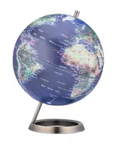 Stalinis gaublys TROIKA Globe 23.5 Degrees (G2507-P2P2/CB) – popieriaus prispaudėjas su chromuotu pagrindu, 60 mm