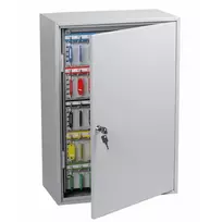 Raktų spinta Phoenix Safe KC0604K – Pilka – 200 kabliukų – raktinis užraktas – 380 x 140 x 550 mm