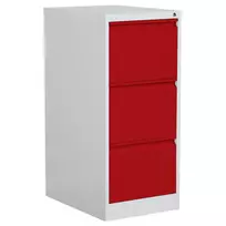 Phoenix Safe Fire Resistant Filing Cabinet 3 Drawers Red