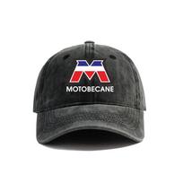Motobecane Prancūziško Motociklo Biker Kepurės su Snapeliu Senovinės Kepurės Unisex Moterims Retro Lauko Vasarinės Reguliuojamos Kepurės Dovana MZ black