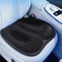 Kvėpuojantis gelinis sėdynės pagalvėlė automobilio sėdynei Minkštas automobilio sėdynės pagalvėlės pamušalas Juosmens atrama Vežimėlis Black-Seat Cushion gray