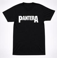 Pantera Originalus Logotipas Juodi Marškinėliai Klasikiniai Groove Metalo Grupės Grafiniai Marškinėliai S įvairiaspalvis