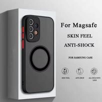 Prabangus magnetinis belaidžio įkrovimo dėklas, skirtas Samsung A53 A54 A55 A52 A52S A35 A34 A33 A32 A14 A12 A13 A71 5G, atsparus smūgiams, matinis dangtelis Galaxy A71 4G juoda