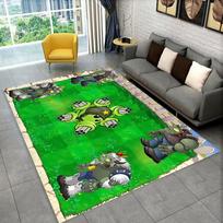 PVZ Plants Vs.Zombies Game Cartoon  Area Rug,Carpet for Home Living Room Bedroom Sofa Doormat Decor,kid play Non-slip Floor Mat 40x60cm(15x23in) gray
