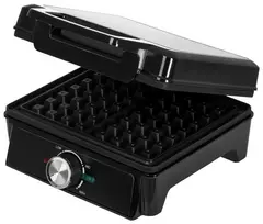 Adler AD 3088 vaflinė 2 dideliems vafliams, 1600 W (maks. 2000 W), nepridegančios plokštės, reguliuojama temperatūra, juodos spalvos (AD 3088)