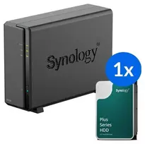 Synology DS124 + 1x HAT3310-12T (12TB) 1-Bay NAS Desktop
