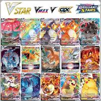100 vnt. Pokemon kortelių Blizgančios VSTAR GX EX VMAX MEGA TAG TEAM Energija Treneris Charizard Pikachu Kolekcija Kovos kortelė S10 30PCS - VMAX