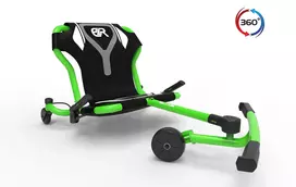 EzyRoller Spinner Pro X Green 360° Foot-Powered Go Kart for Ages 10+