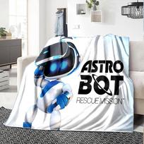 1 vnt. Astro Bot nuotykių flanelės pledas itin minkštam, mielam komfortui, kelionėms, lovatiesei, sofai Y7235 75cmx90cm black