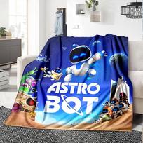 1 vnt. Astro Bot nuotykių flanelės pledas itin minkštam, mielam komfortui, kelionėms, lovatiesei, sofai Y7235 75cmx90cm