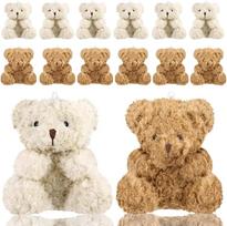 10-100 vnt. pliušiniai mini meškiukai Teddy 4 coliai kimšti žaislai maži meškiukai mini meškiukas minkšta meškiuko lėlė vakarėlio dovanėlėms, „pasidaryk pats“ 10 PCS