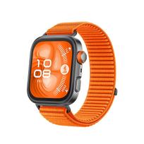 Minkštas dirželis Huawei Watch Fit 5 pro Fit 4 pro Apyrankė Kvėpuojanti Sportinė Nailoninė kilpa Apyrankė Correa Huawei Watch fit 5 4 3 diržas for Huawei Fit 4 orange