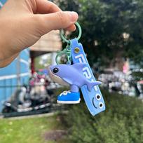 Game Italian Brainrot Keychain Tung Tung Tung Sahur keychain Brr Brr Patapim Creative Car Keyring Toy Pursue Pendant Decor Gift gray