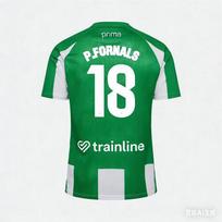Real Betis Greitai džiūstantys kvėpuojantys futbolo marškinėliai trumpomis rankovėmis Tėvų ir vaikų lauko kasdienis viršus L