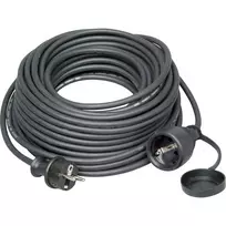 KOPP ELEKTROTECHNIK 25 m guminis saugos ilgintuvas, Schuko, H07RN-F, IP44, 16 A, juodas